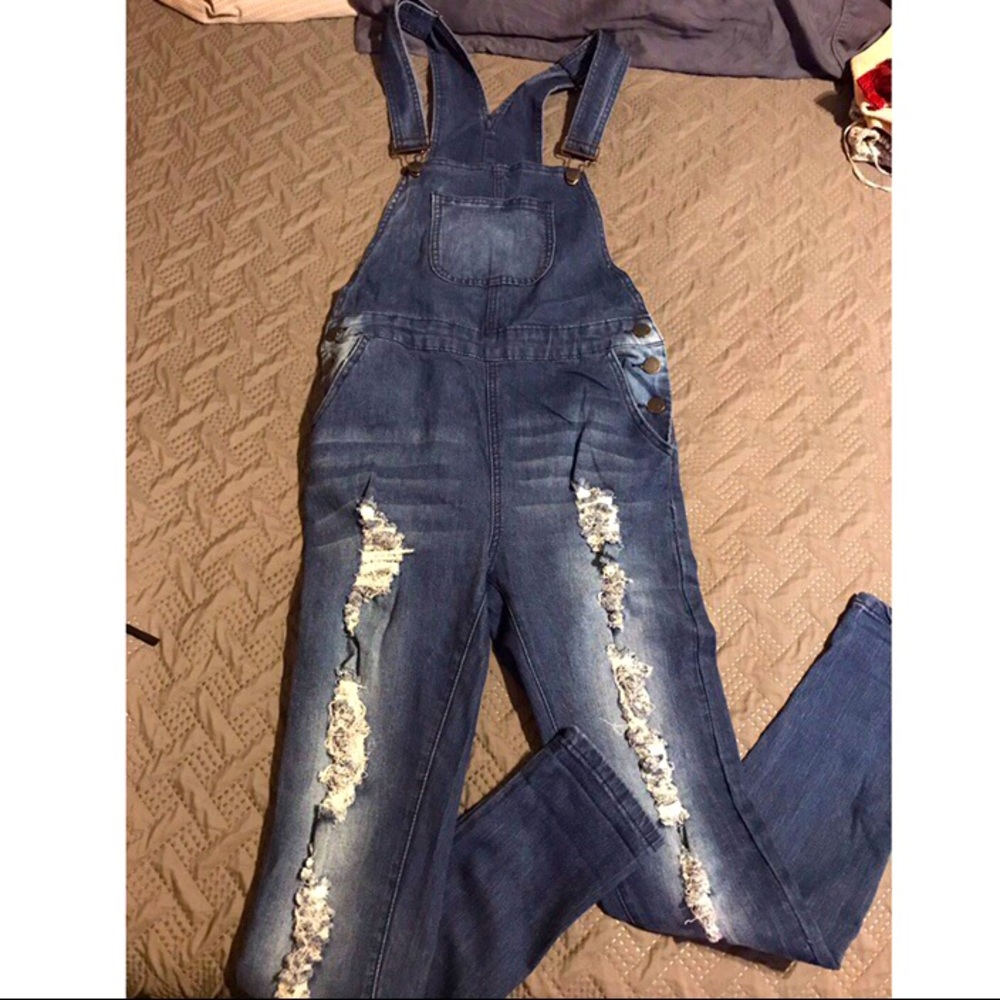 Distressed Overalls